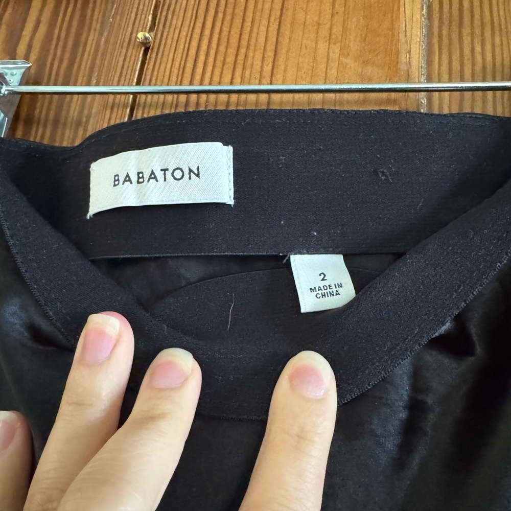 Babaton Black Satin Maxi Skirt - Picture 2 of 2